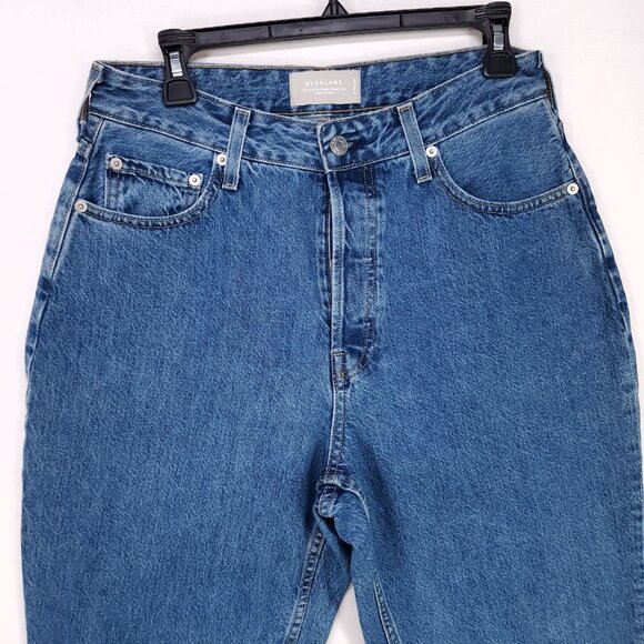 Everlane Curvy 90's Cheeky Straight Ankle Jean Size Womens 31Button Fly Organic - Picture 9 of 14